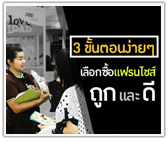3 ขั้นตอนง่ายๆ เลือกซื้อแฟรนไชส์ ถูกและดี