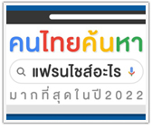 คนไทยค้นหา “แฟรนไชส์อะไร” มากที่สุดในปี 2022 