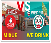 MIXUE (มี่เสวี่ย) vs WEDRINK (วีดริ๊งก์) สองคู่ปรับใหม่ตลาดไอศกรีมและชาเมืองไทย