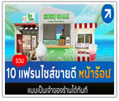 รวม 10 แฟรนไชส์ขายดี หน้าร้อน เป็นเจ้าของร้านได้ทันที!